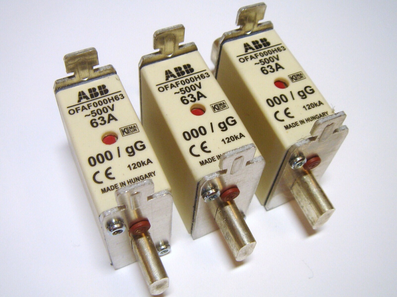 Плавкие предохранители 63A, OFAF000H63, ABB, 1SCA022627R1390, 63 A ...