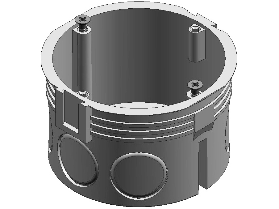 Монтажная коробка для бетона Ø71x45мм, серая - 0,4€, EKK8, Enko, 001326 ...