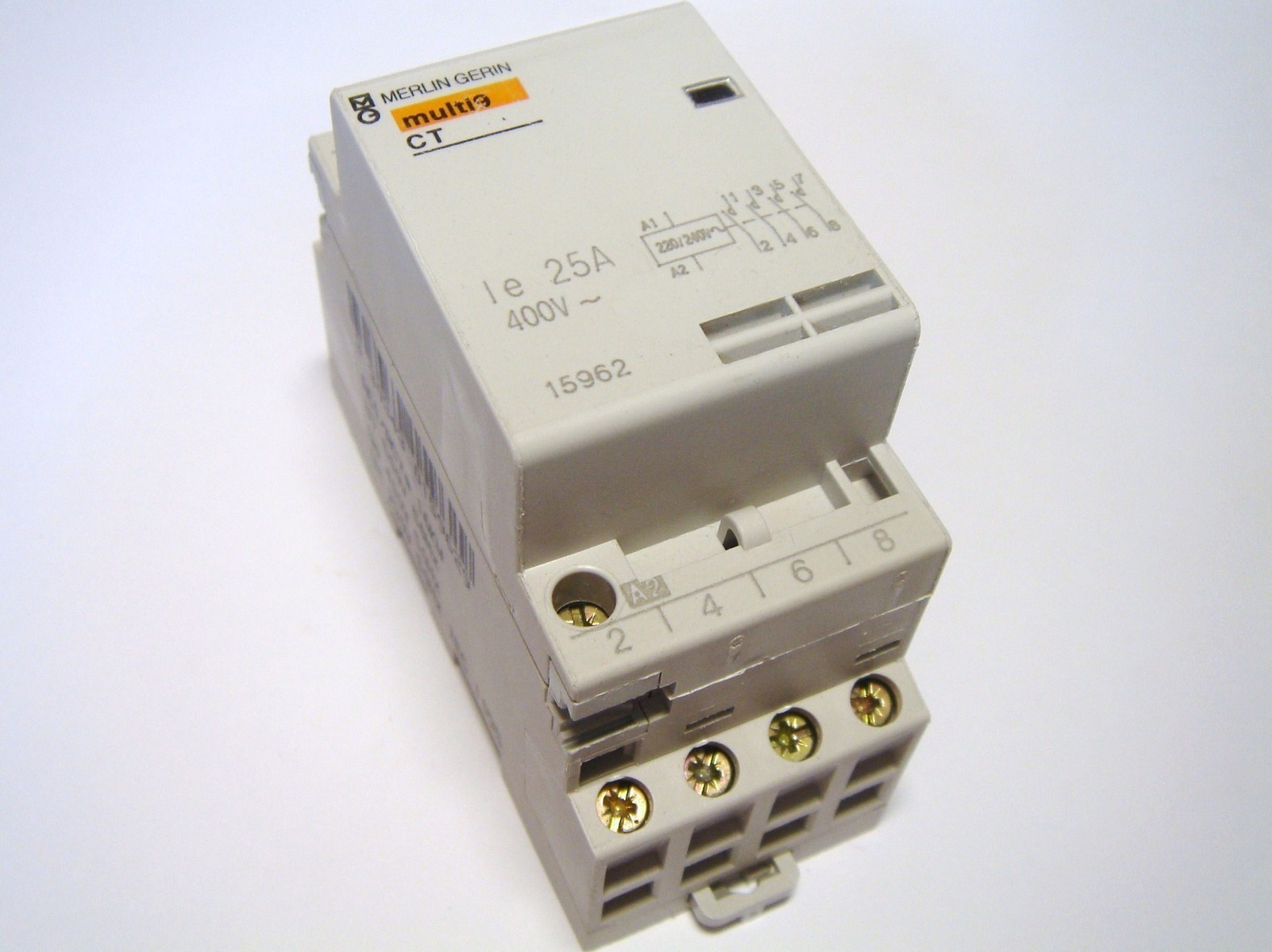 Модульный контактор 3-фазный 25A(17кВт) - 8€, CT, Merlin Gerin, multi 9 .
