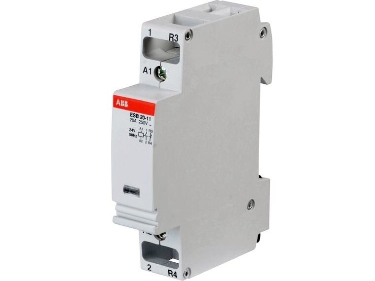 Модульный контактор 1-фазный 20A(4кВт) - 7€, ESB 20-11, ABB ...
