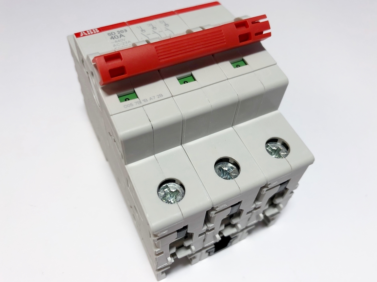 Модульный рычажный выключатель 3-фазный 40A - 8€, SD 203/40, ABB ...