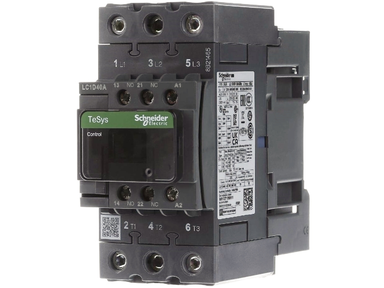 Контактор 3-фазный 60A(38кВт) - 40€, LC1D40AP7, Schneider Electric ...