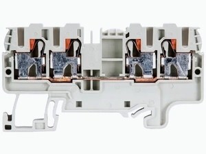  
	Проходная клемма 4 мм², серая, WTP2,5/4 D2/2, Wieland, 56.203.5155.0 
