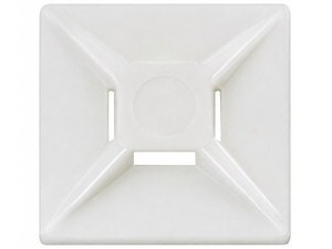  
	Kaablisideme alus  13x13mm  liimiga, valge 
