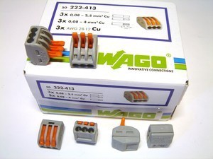  
	Klemmid Wago 3 x 0,08 - 4 mm² (avatavad), 222-413 
