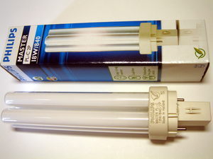  
	Kompakt-luminofoorlamp 18 W, Master PL-C, 18W/840/G24d-2,  2-PIN , Philips, 620934 
