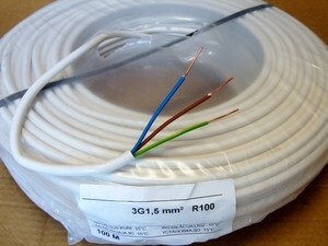  
	Медный кабель 3 G 1,5 мм², KH05VV-U, Lietkabelis 
