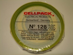  
	Ostan elektriteipe 19mmx25m, kolla-rohelisi 
