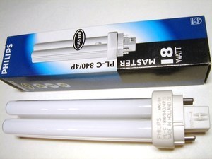 
	Компактная-люминесцентная лампа 18 Вт, Master PL-C, 18W/840/G24q-2,  4-PIN , Philips, 623348 
