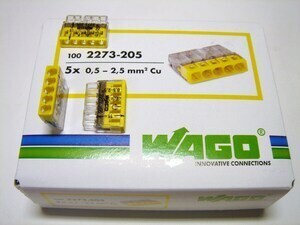  
	Klemmid Wago 5 x 0,5-2,5 mm², 2273-205 
