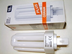  
	Kompakt-luminofoorlamp 18 W, Osram Dulux T Plus, 18W/830/GX24d-2,  2-PIN , 333489 
