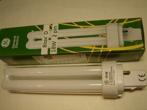  
	Kompakt-luminofoorlamp 18W, F18DBX/830,  2-PIN , General Electric, 12861 
