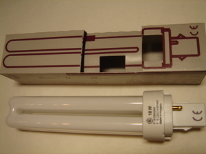  
	Оstan kompakt-luminofoorlampe 18 W, 2-PIN, Philips, Osram, General Electric, Tungsram, Sylvania 
