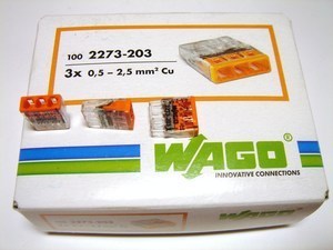  
	Клеммы Wago 3 x 0,5-2,5 мм², 2273-203 

