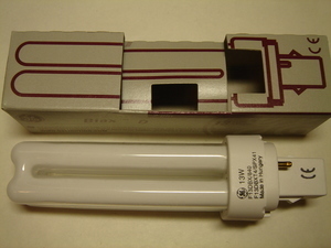  
	Оstan kompakt-luminofoorlampe 13 W, 2-PIN, Philips, Osram, General Electric, Tungsram, Sylvania 
