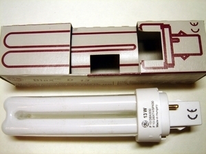  
	Kompakt-luminofoorlamp 13W, F13DBX/830,  2-PIN , General Electric, 12956 
