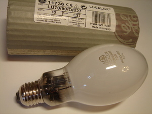  
	Оstan kõrgrõhu-naatriumlampe 70W,  sisseehitatud starteriga , Philips, Osram, General Electric, Tungsram, Sylvania 

