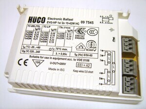  
	Elektrooniline drossel 1x18-42 W või 2x18-26 W, Hüco, EVG-HP 1x/ 2x 15-42W HC 
