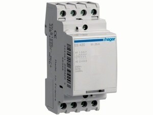 Модульный контактор 3-фазный 20A(13кВт), ES420, Hager, 239420
Модульный контактор 3-фазный 20A(13кВт), ES420, Hager, 239420
