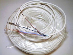  
	Пожаростойкий кабель 2 x 1 мм², Eurosafe 180, белый 
