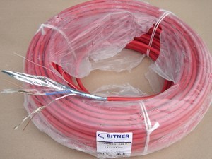  
	 Безгалогенный  пожаростойкий кабель 2 x 0,8 + 0,8 мм², Bitner, HTKSHekw 225 V, FE180/PH90/E90 
