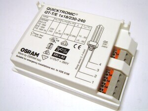  
	Elektrooniline drossel 1x18 W, Osram, Quicktronic QT-T/E 1x18/230-240 
