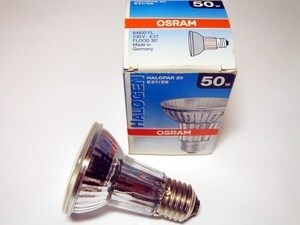  
	Halogeenlamp 50W, 230V, Osram Halopar 20 Alu, 64832 FL, 406824 
