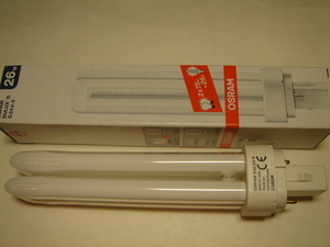  
	Оstan kompakt-luminofoorlampe 26 W, 2-PIN, Philips, Osram, General Electric, Tungsram, Sylvania 
