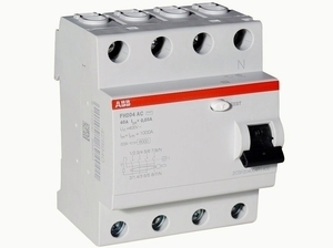  
	Aвтомат тока утечки 3-фазный 40 A, 30мA(0,03A), ABB, FH204 AC-40/0,03, 2CSF204004R1400 
