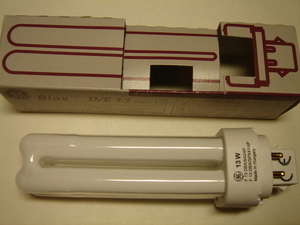  
	Оstan kompakt-luminofoorlampe 13 W, 4-PIN, Philips, Osram, General Electric, Tungsram, Sylvania 
