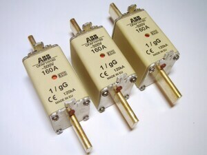  
	Плавкие предохранители 160A, OFAF1H160, ABB, 1SCA022627R4310 

