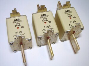  
	Плавкие предохранители 315A, OFAF3H315, ABB 
