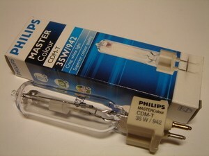  
	Оstan metallhalogeniidlampe 35 W, Philips, Osram, General Electric, Tungsram, Sylvania,  värv 842 või 942 (külm valge)  
