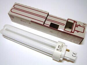  
	Kompakt-luminofoorlamp 26 W, F26DBX/827,  2-PIN , General Electric, 35250 
