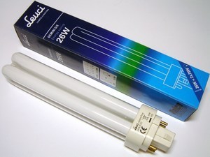  
	Компактная-люминесцентная лампа 26 Вт, Leuci Gemini D/E, 26W/830/G24q-3,  4-PIN , 490172.0101 
