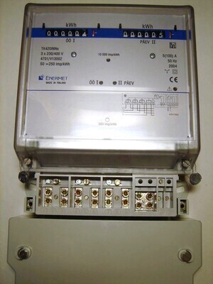  
	Elektriarvesti 3-faasiline 2-tariifne 5-100A, TK420iNNs, Enermet 
