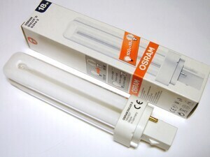  
	Kompakt-luminofoorlamp 18 W, Osram Dulux® D, 18W/827/G24d-2,  2-PIN , 011462 
