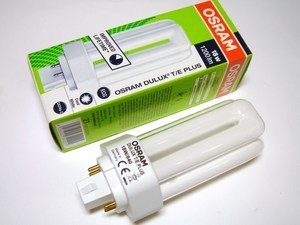  
	Kompakt-luminofoorlamp 18 W, Osram Dulux T/E Plus, 18W/840/GX24q-2,  4-PIN , 342221 

