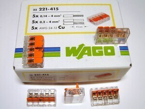  
	Ostan Wago klemme 5 x 4 mm² (avatavaid) 
