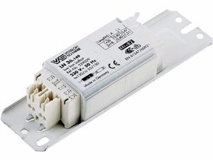  
	Дроссель 2x18 Вт. или 1x36 Вт, LN36.149, Vossloh Schwabe, 529029 
