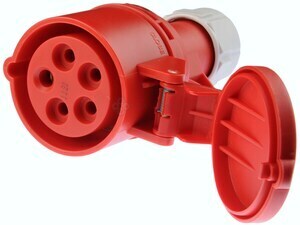  
	Силовая розетка на кабель с крышкой 32A /~400В, PCE, 225-6 
