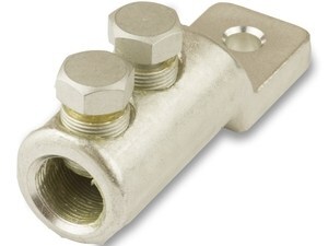  
	Кабельный наконечник с болтами со срывными головками Al/Cu 150-300 мм², LUG150-300/12LVTIN, Ensto 
