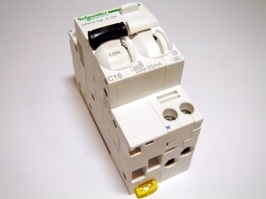  
	Aвтомат тока утечки с автоматическим выключателем 1-фазный, C 16A, 30мA(0,03A), Schneider Electric, Acti 9 iDPN N Vigi, A9D32616, 047207 

