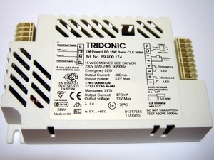  
	Elektrooniline  LED  trafo  koos avariitoiteallikaga  15W, EM PowerLED 15W Basic CLE NiMh, Tridonic, 89800174 

