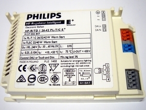  
	Elektrooniline ballast 1x26/32/42 W, Philips, HF-Regulator Intelligent, HF-Ri TD 1 26-42 PL-T/C E+, 9137006847, 241676 

