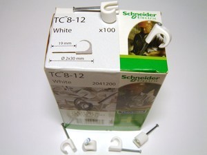  
	Kaablikinnitus naelklambrid TC 8-12, Schneider Electric, 2041200 
