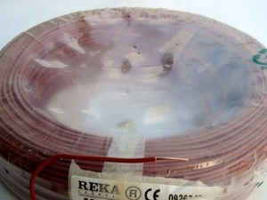  
	 Безгалогенный  медный провод 1,5 мм², коричневый, Draka, H07Z1-U 
