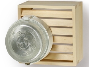  
	Светильник для бани 1x40/60Вт, AVH11.2, Ensto, с деревянной решёткой(сосна) 
