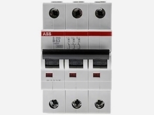  
	Модульные автоматические выключатели 3-фазные, B 63A, ABB, S203-B63, 2CDS253001R0635 
