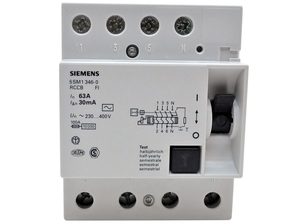  
	Aвтомат тока утечки 3-фазный 63 A, 30мA(0,03A), Siemens, 5SM1 346-0 
